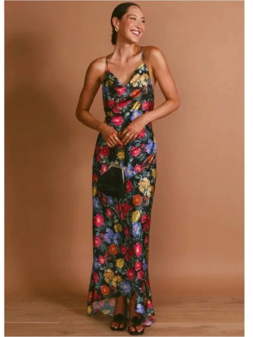 Show Me Your Mumu Hailey Slip Dress Charm Peony Print - Size Medium - Picture 2 of 6